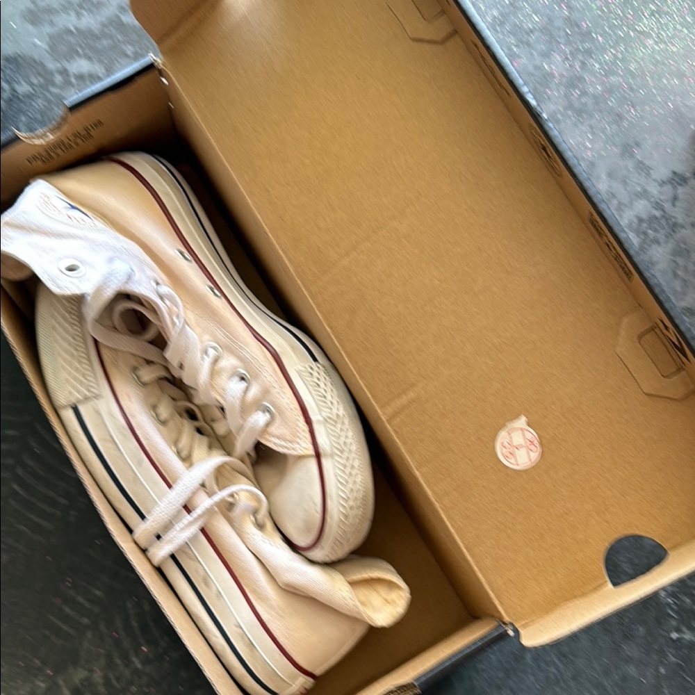 Converse High-Top Sneakers in Off-White